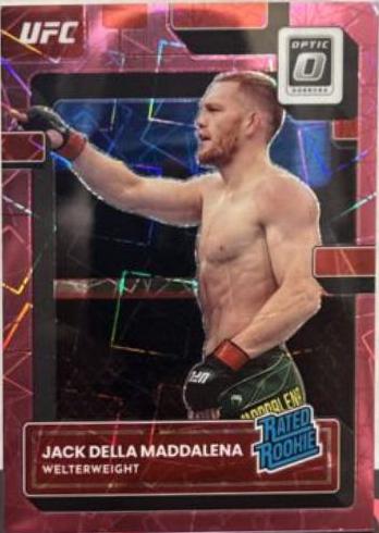 Jack Della Maddalena 2023 Panini Donruss Optic UFC Base #144 Pink Velocity