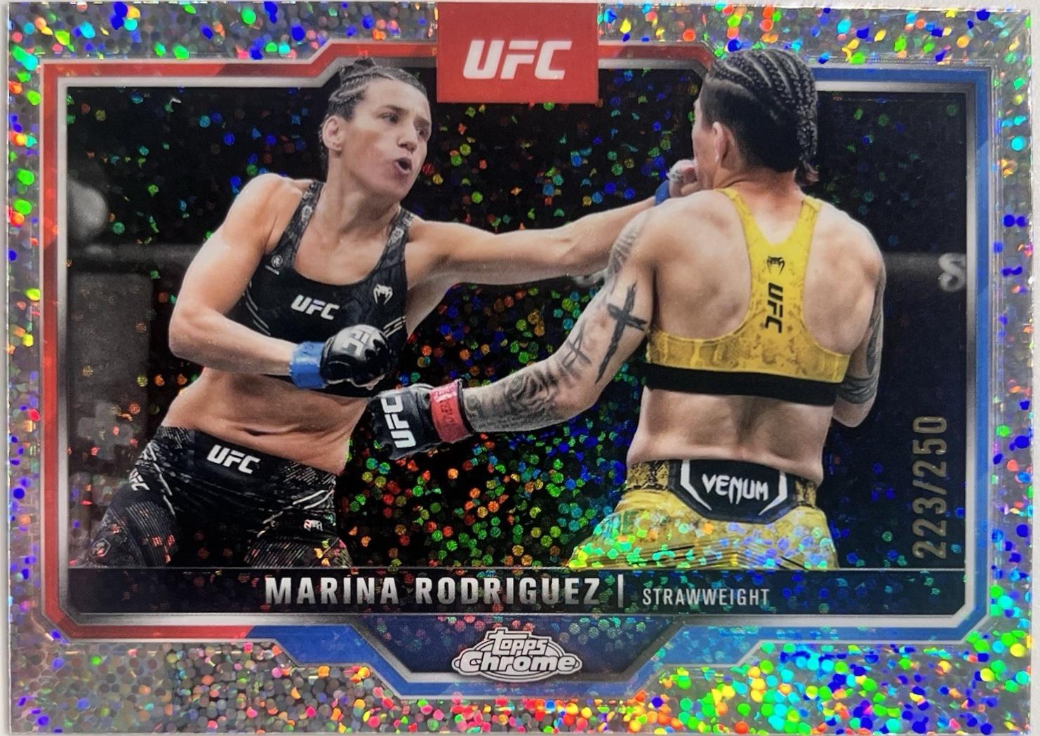 Marina Rodriguez 2025 Topps Chrome UFC Base #145 Speckle Refractor