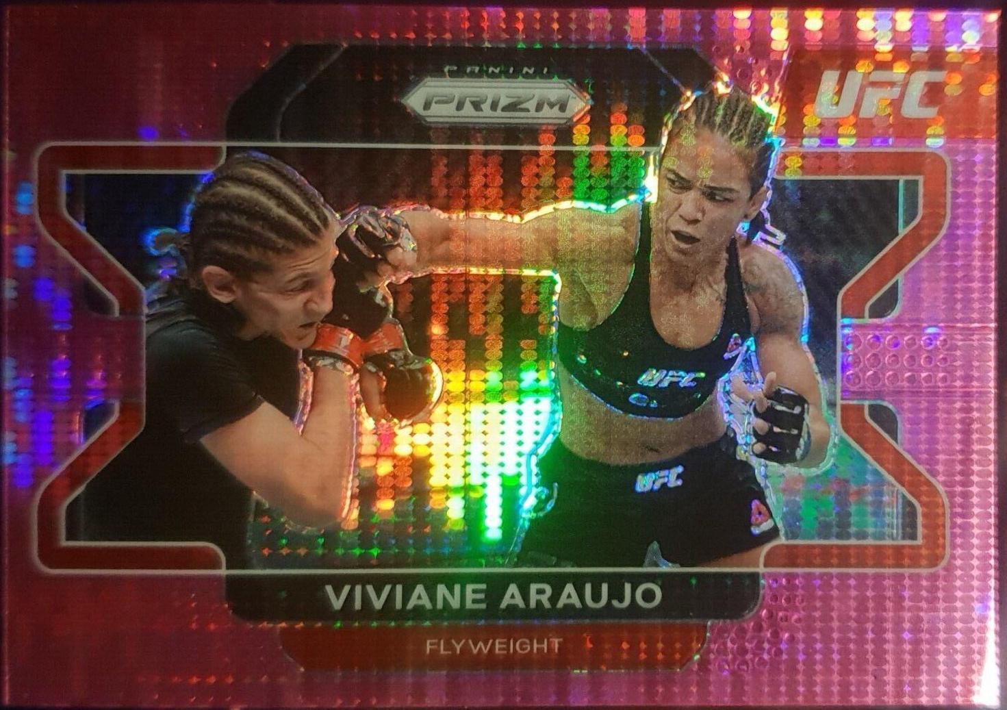 Viviane Araujo 2022 Panini Prizm UFC Base #62 Pink Pulsar