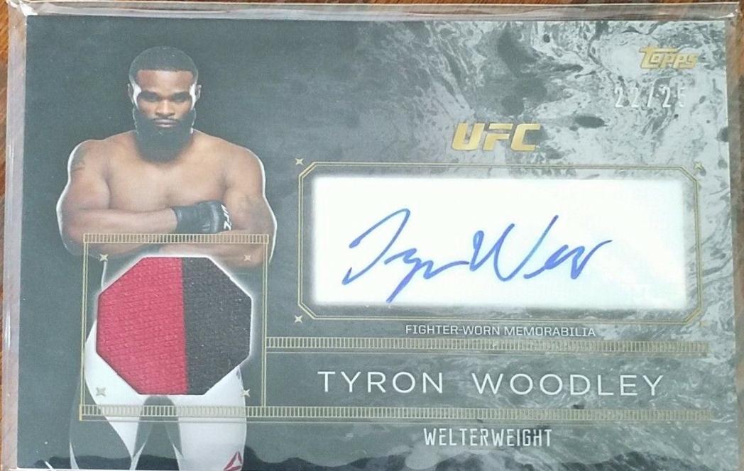 Tyron Woodley 2016 Topps UFC Top of the Class Top of the Class Autograph Relic #TCAR-TW Silver