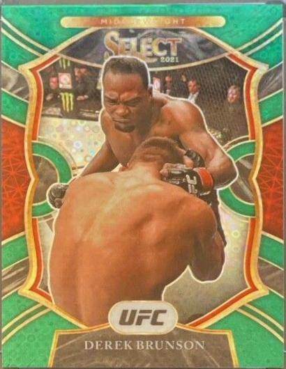 Derek Brunson 2021 Panini Select UFC Concourse #12 Green Disco