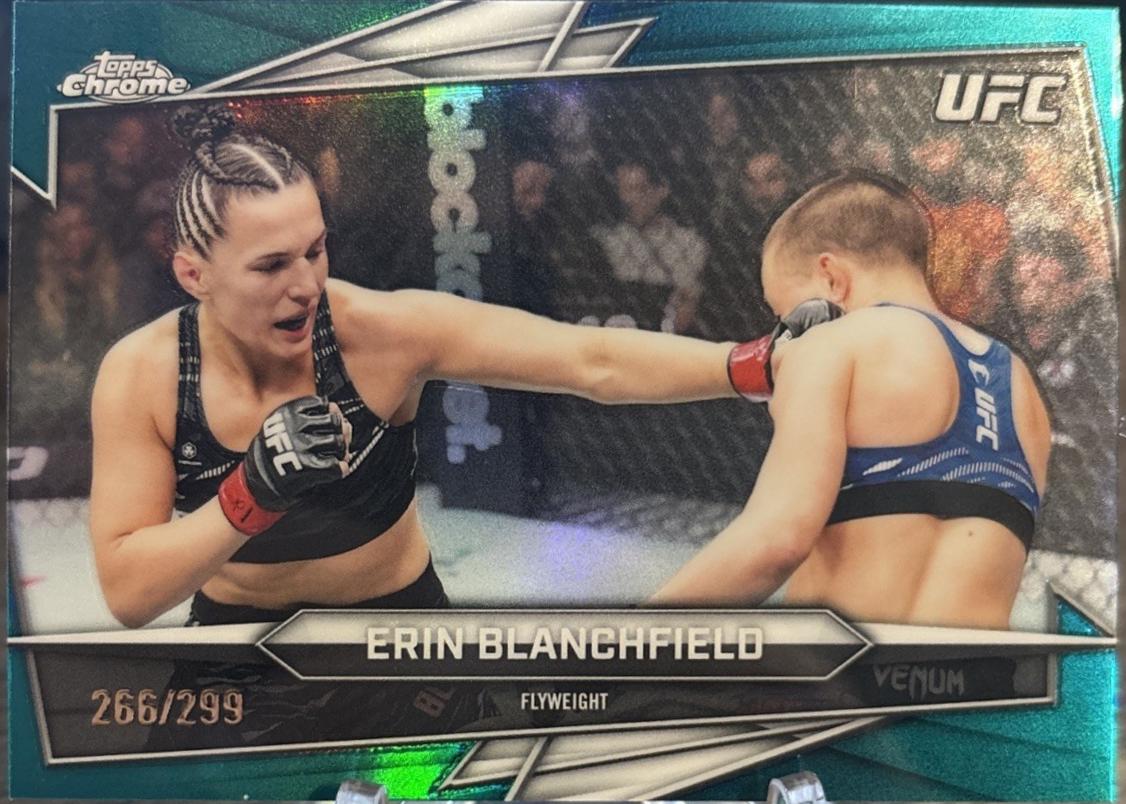 Erin Blanchfield 2026 Topps Chrome UFC Base #63 Teal Refractor