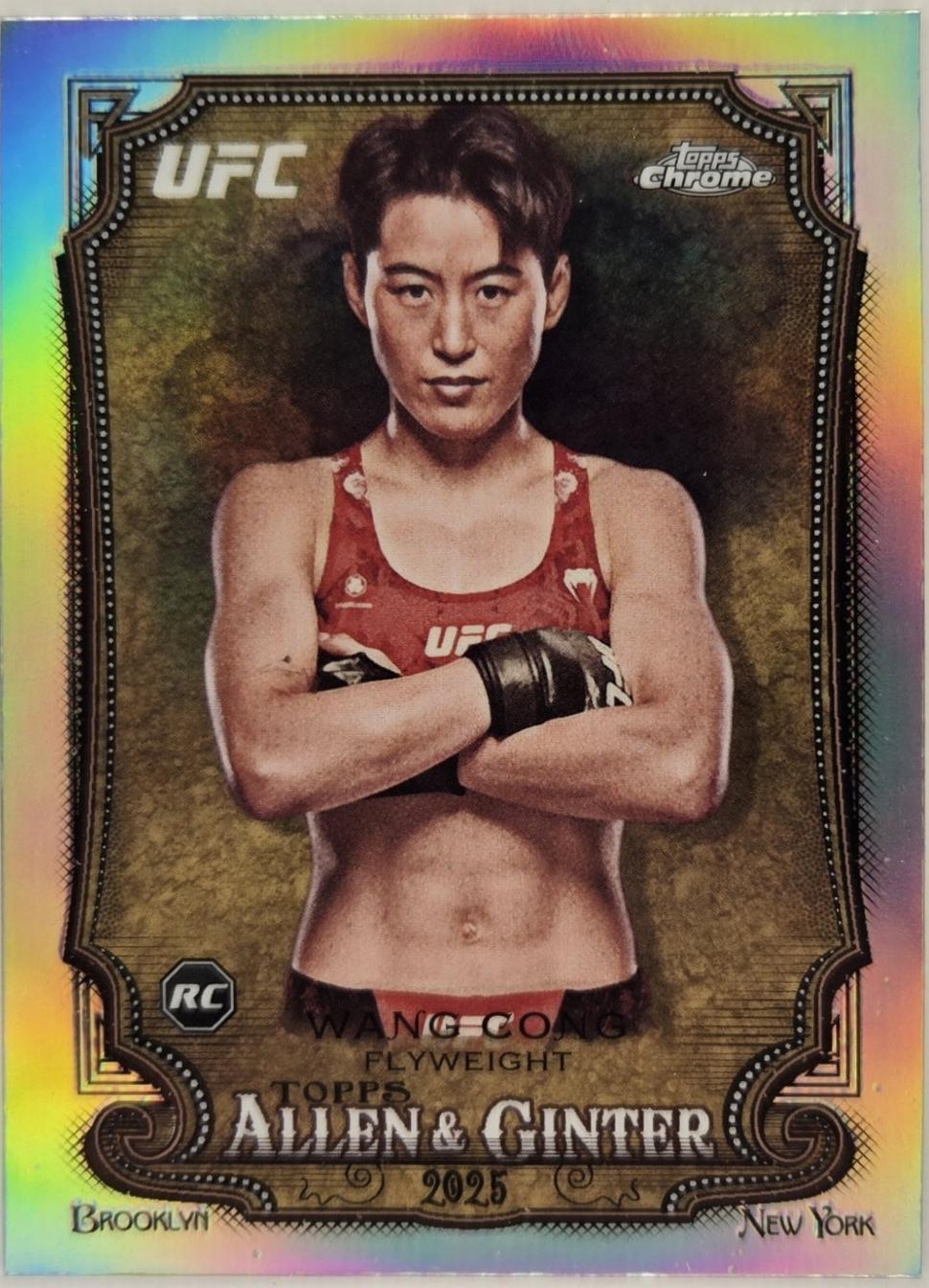 Wang Cong 2026 Topps Chrome UFC Allen & Ginter #AG-27 Refractor