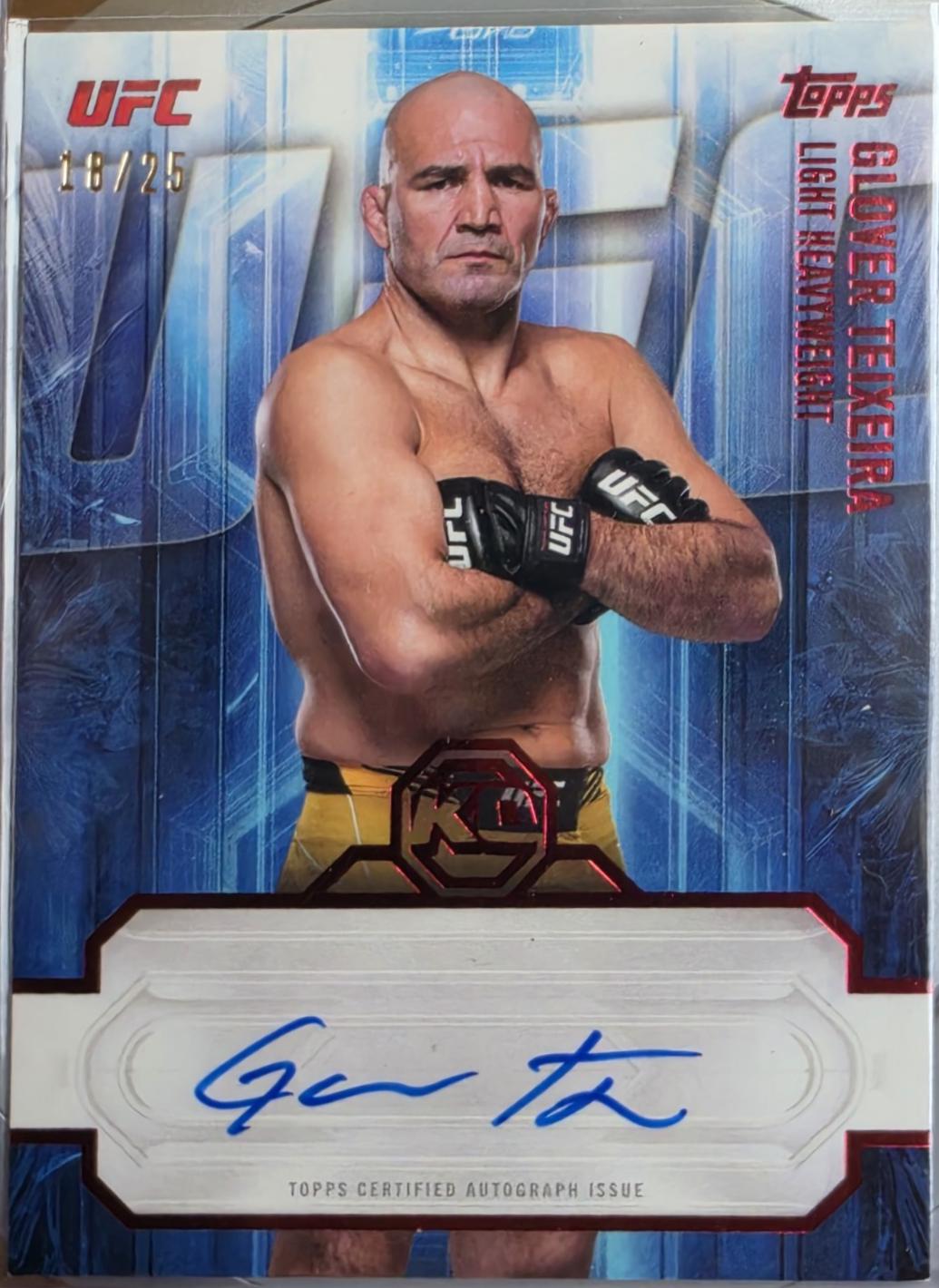 Glover Teixeira 2026 Topps Knockout UFC Knockout Autographs #KOA-GTA Red