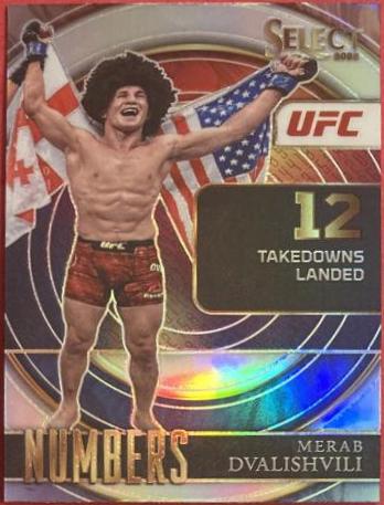 Merab Dvalishvili 2022 Panini Select UFC Select Numbers #8 Silver