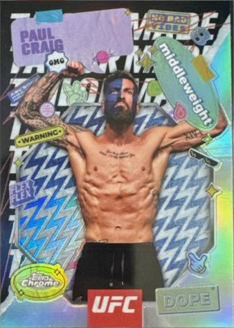 Paul Craig 2025 Topps Chrome UFC Tailor Made #TRM-6 Superfractor