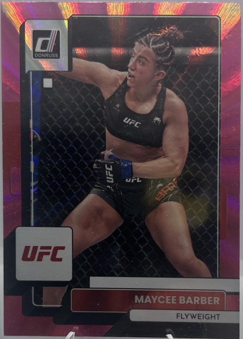 Maycee Barber 2023 Panini Donruss UFC Base #155 Pink Laser
