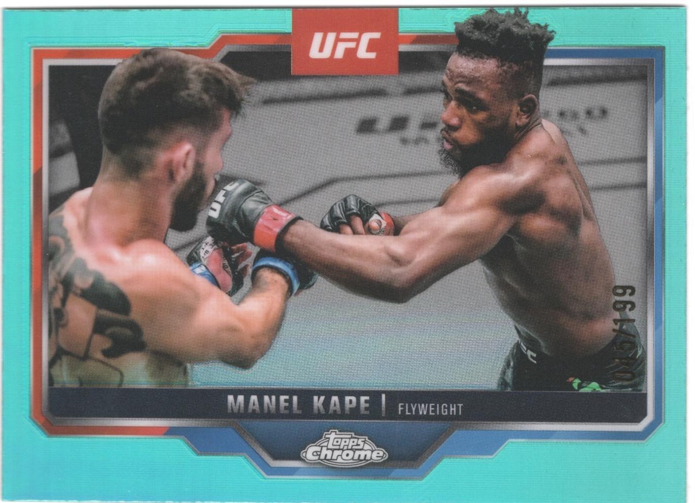 Manel Kape 2025 Topps Chrome UFC Base #58 Aqua Refractor