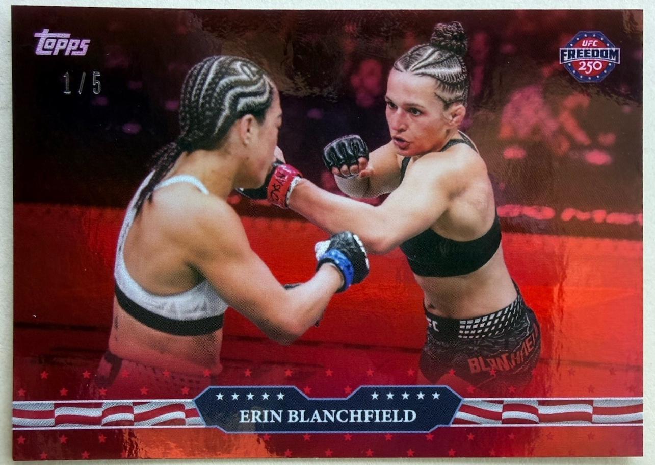 Erin Blanchfield 2026 Topps UFC Freedom 250 Base #15 Red