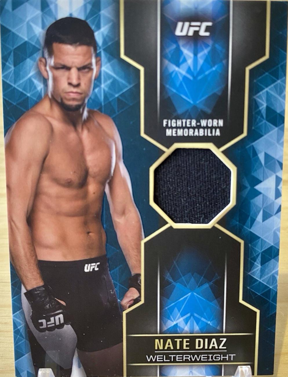 Nate Diaz 2017 Topps UFC Knockout Knockout Relics #KR-ND Blue