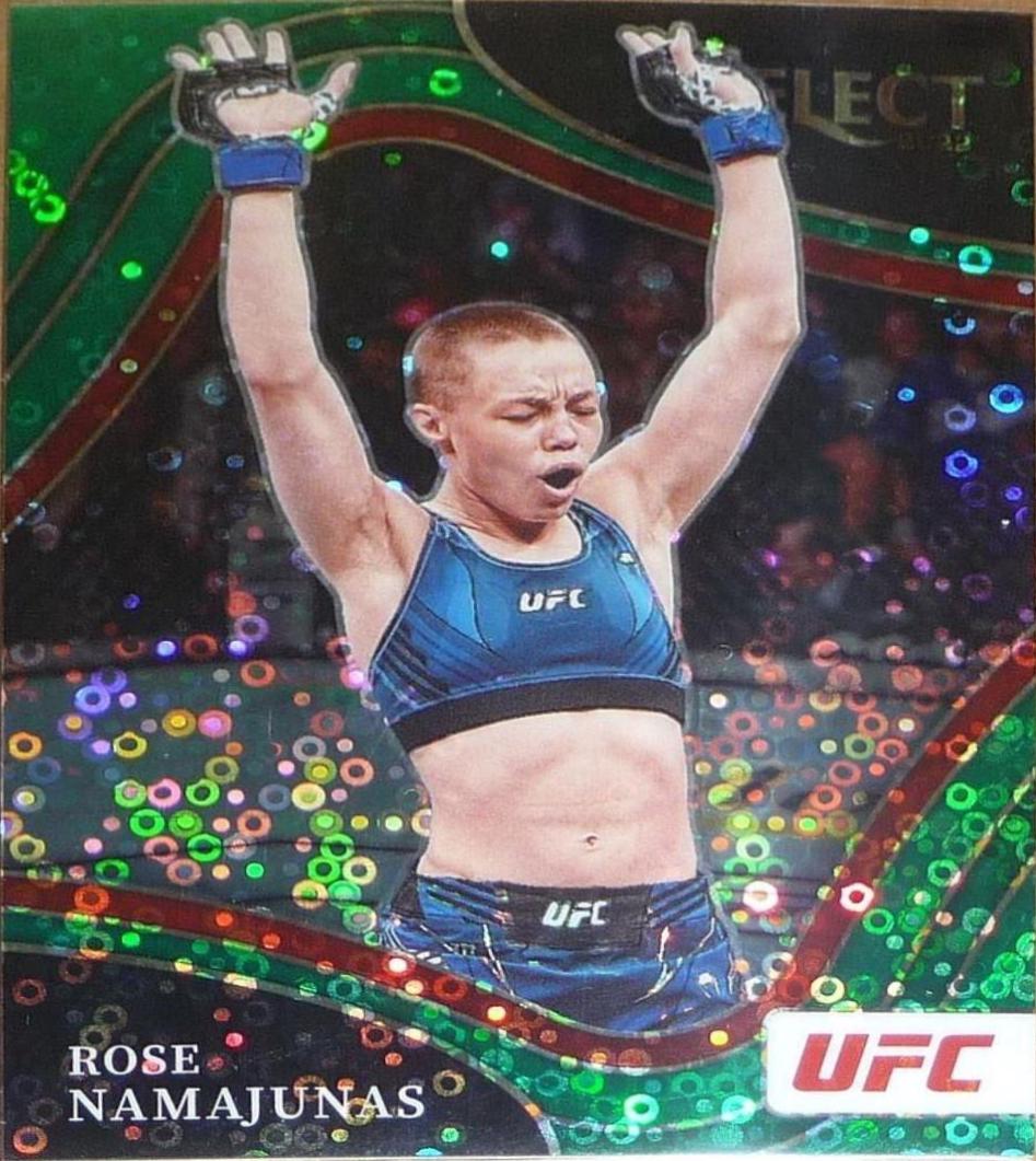 Rose Namajunas 2022 Panini Select UFC Octagonside #261 Green Disco