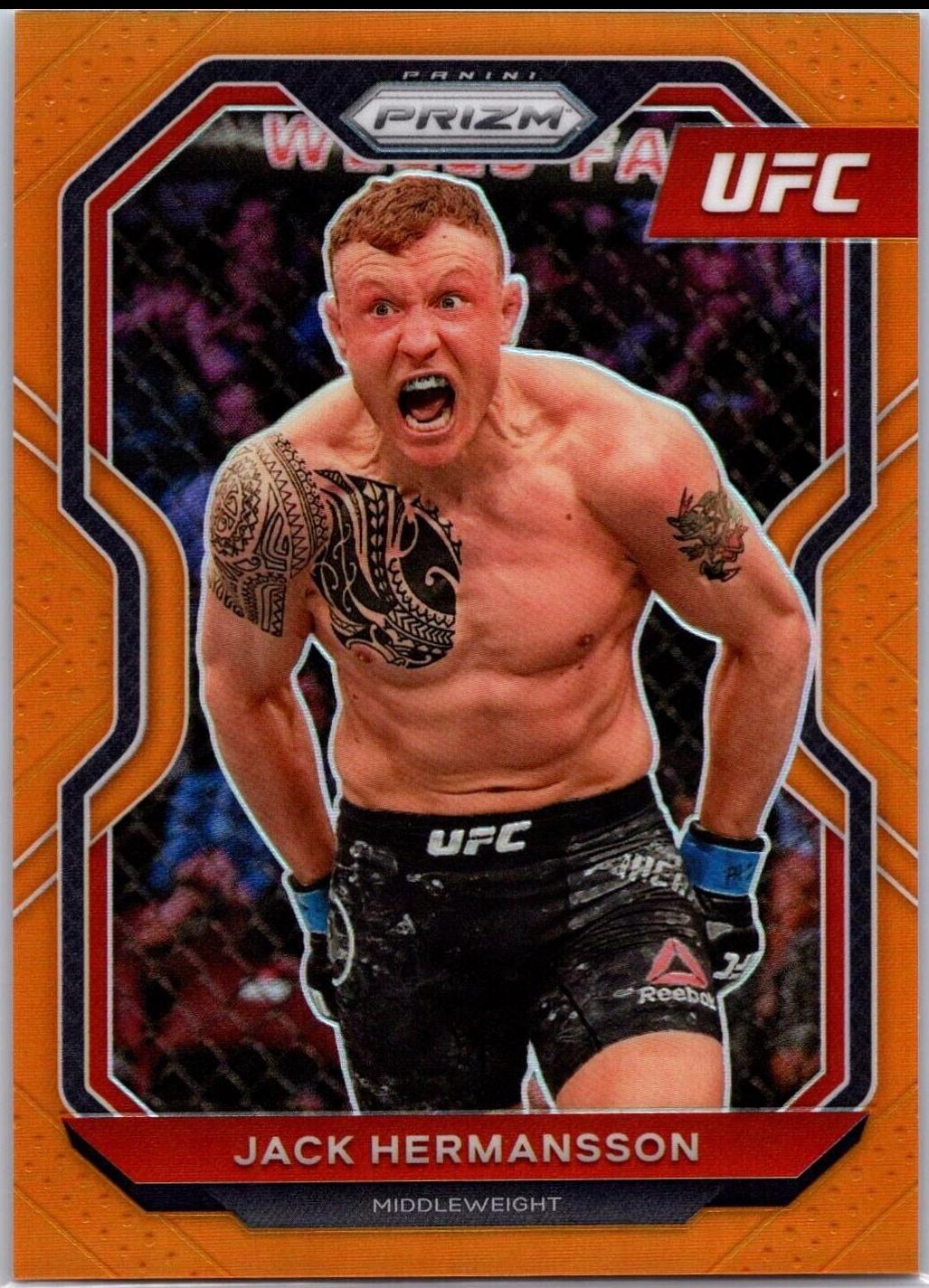 Jack Hermansson 2021 Panini Prizm UFC Base #24 Orange