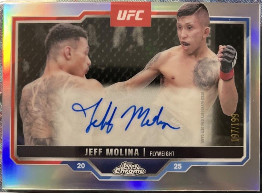 Jeff Molina 2025 Topps Chrome UFC Chrome Veteran Autographs #CVA-JM Refractor