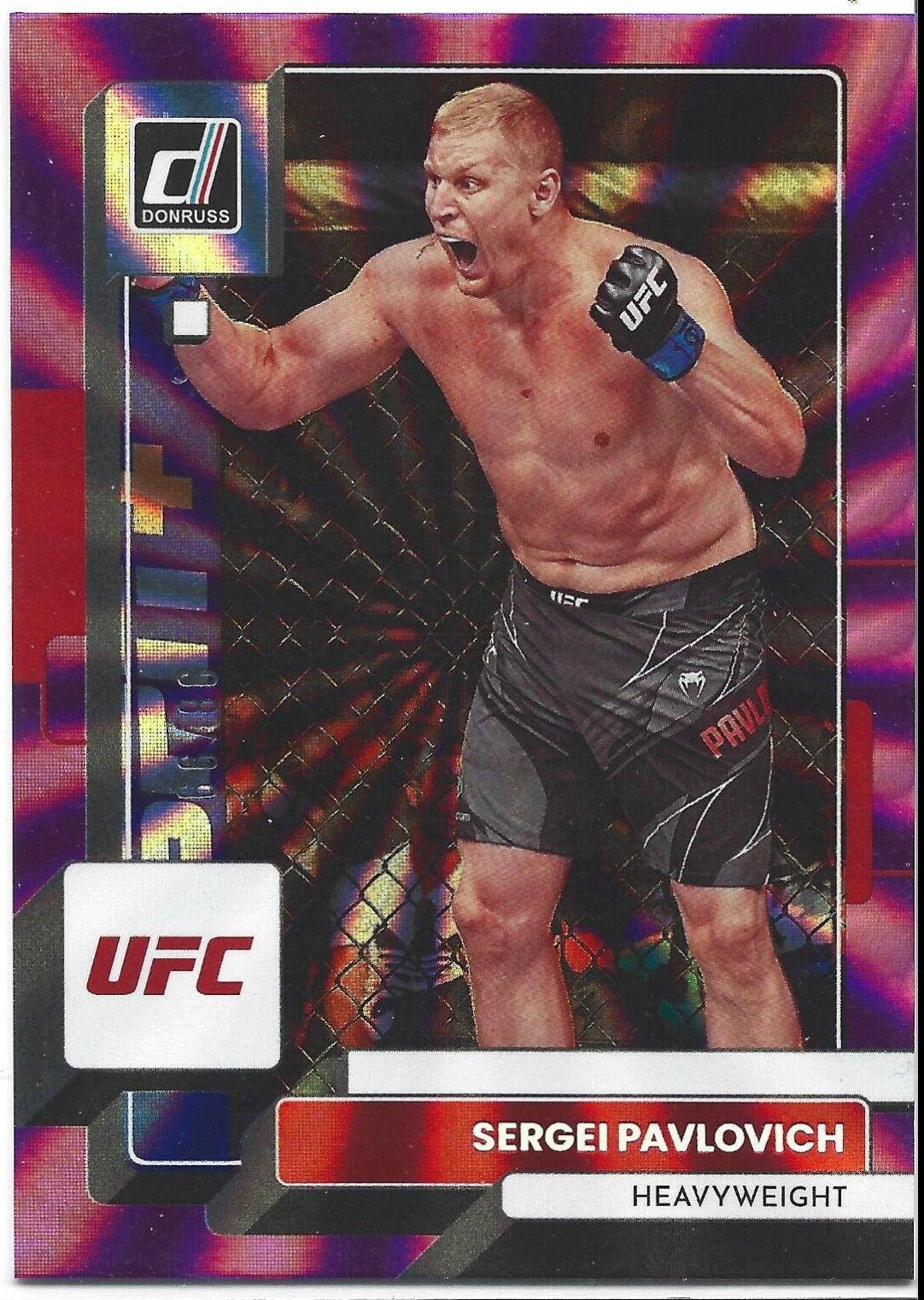Sergei Pavlovich 2023 Panini Donruss UFC Base #79 Purple Laser