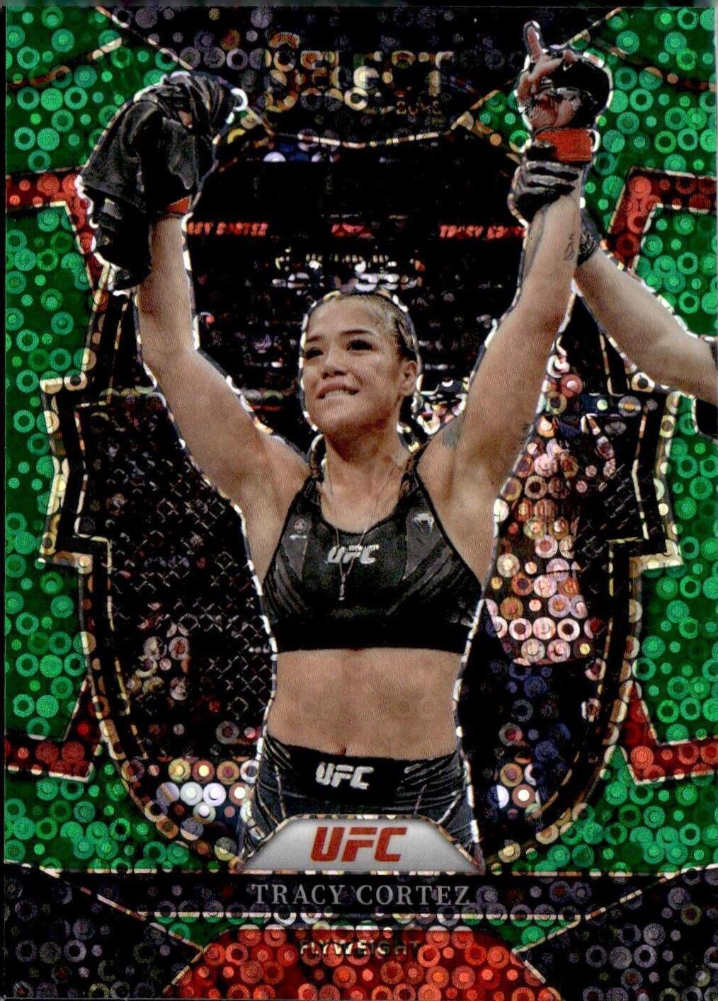 Tracy Cortez 2023 Panini Select UFC Concourse #93 Green Disco