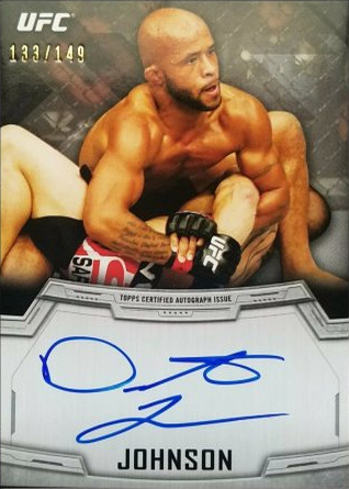 Demetrious Johnson 2014 Topps UFC Knockout Autographs #KA-DJ Mat Stock
