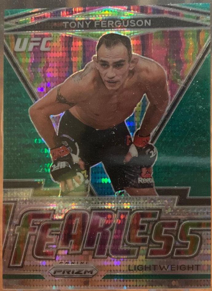Tony Ferguson 2021 Panini Prizm UFC Fearless #14 Green Pulsar