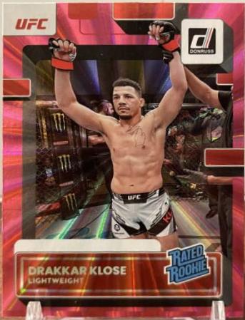 Drakkar Klose 2023 Panini Donruss UFC Base #207 Pink Laser