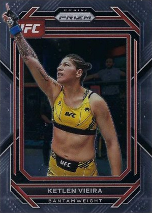 Ketlen Vieira 2023 Panini Prizm UFC Base #140 Gold Shimmer