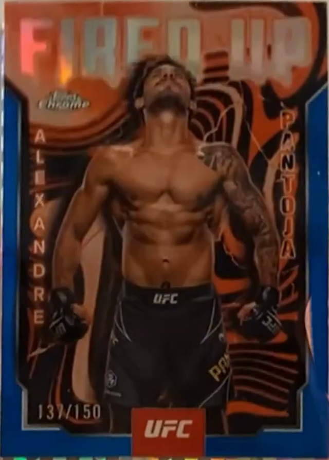 Alexandre Pantoja 2025 Topps Chrome UFC Fired Up #FUP-3 Blue Refractor
