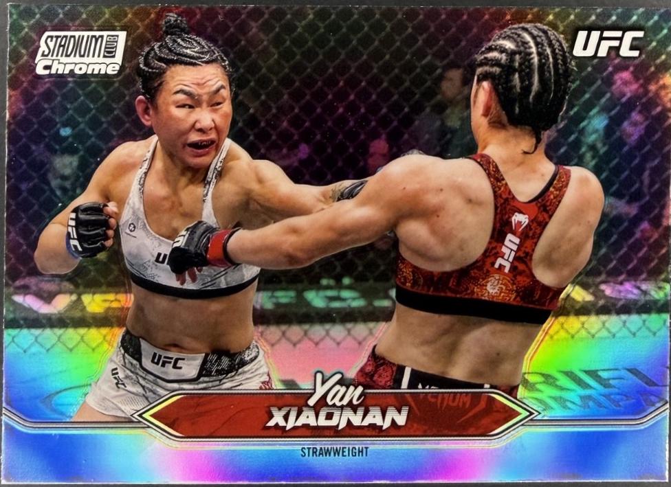 Yan Xiaonan 2025 Topps Stadium Club UFC Base Chrome #C-6 Refractor