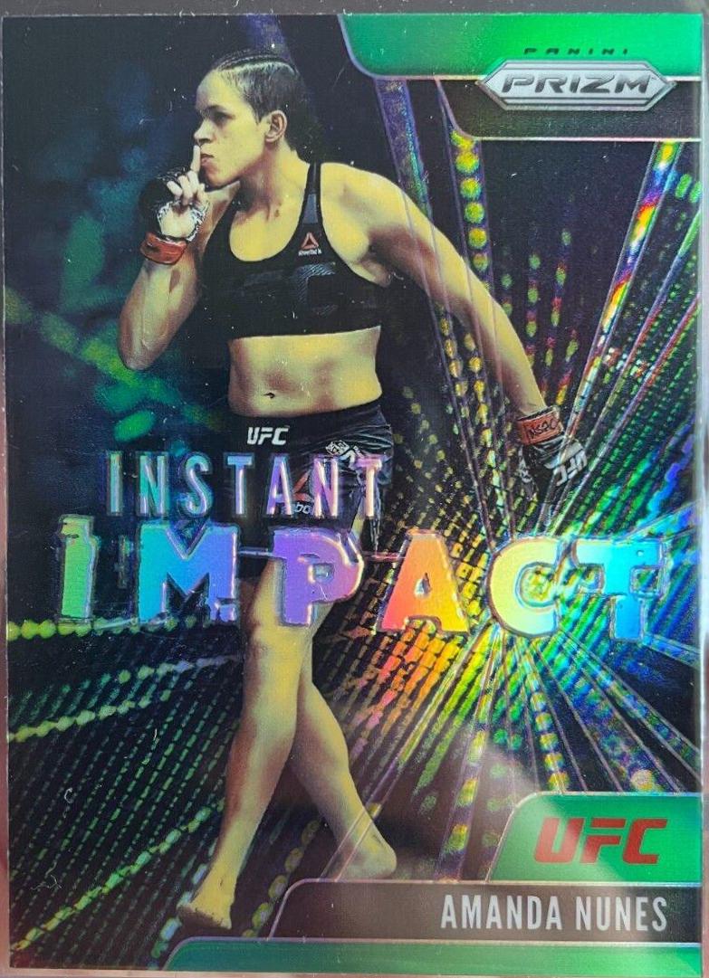 Amanda Nunes 2021 Panini Prizm UFC Instant Impact #24 Green