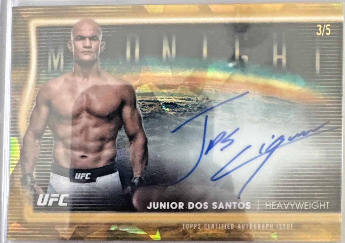 Junior Dos Santos 2025 Topps Midnight UFC Horizon Signatures #HNS-JD Daybreak