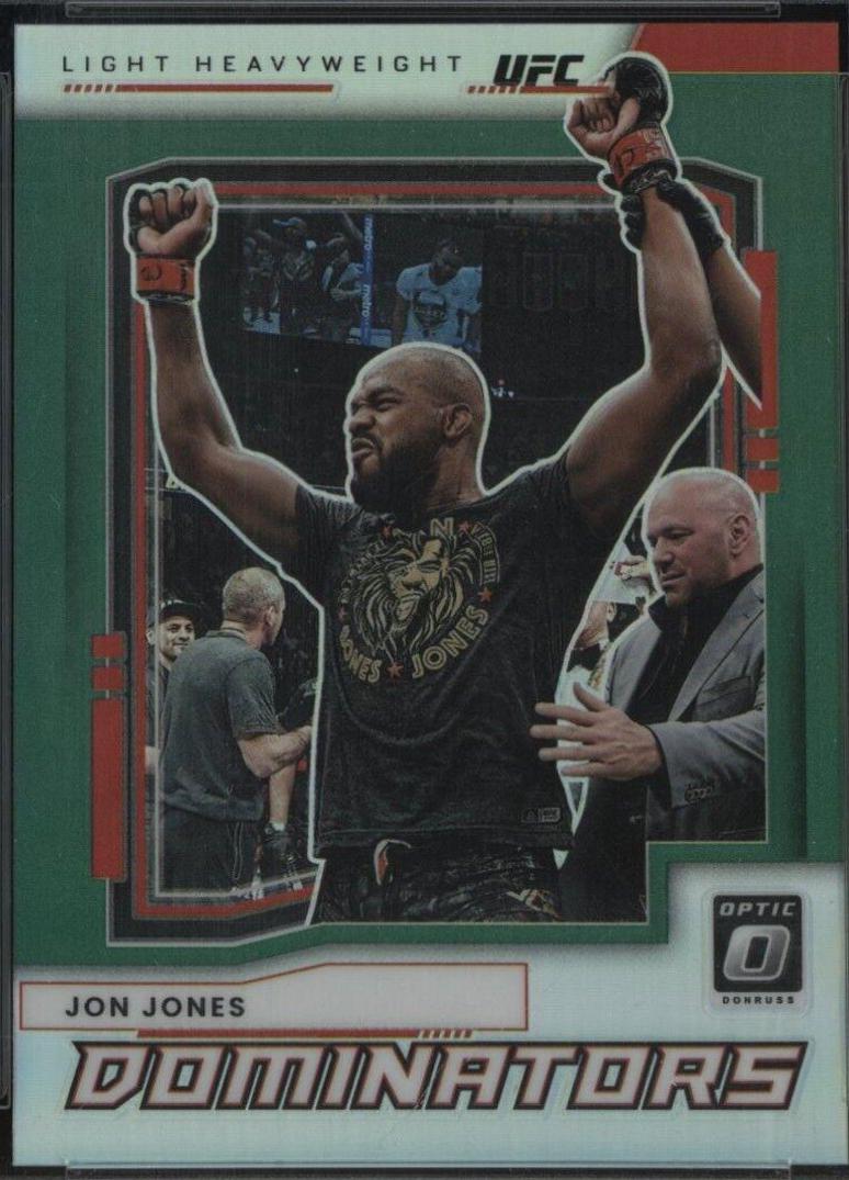 Jon Jones 2022 Panini Donruss Optic UFC Dominators #11 Green