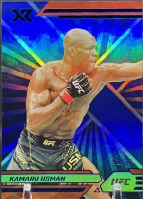 Kamaru Usman 2022 Panini Chronicles UFC Base XR #298 Blue