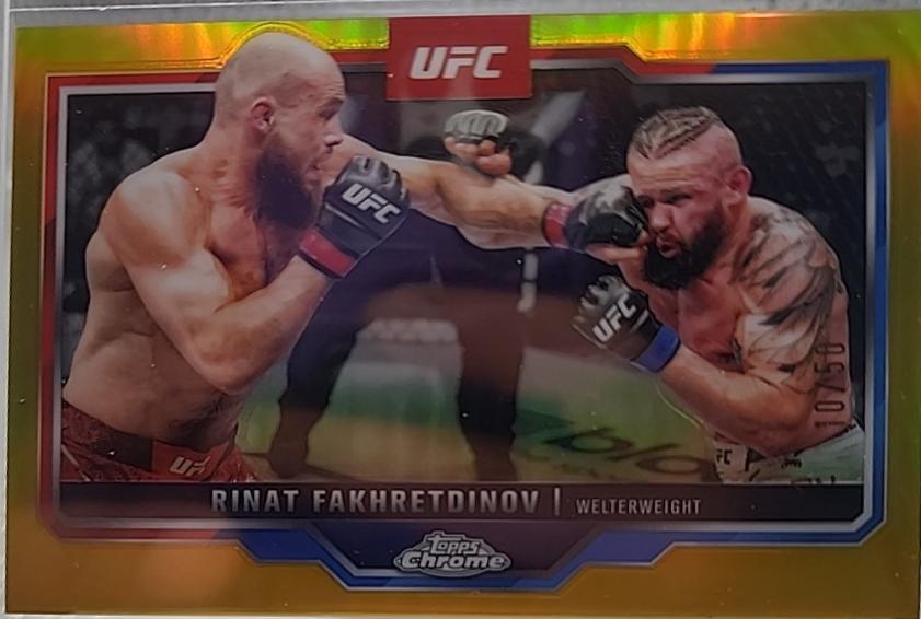 Rinat Fakhretdinov 2025 Topps Chrome UFC Base #131 Gold Refractor