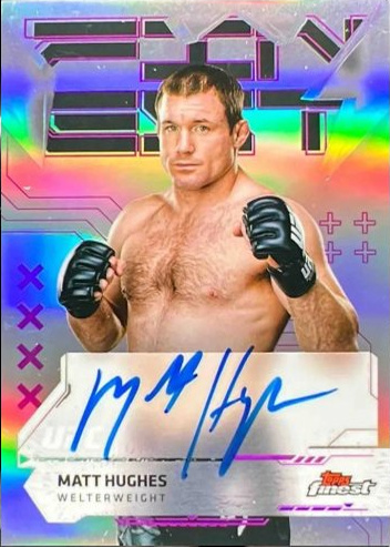 Matt Hughes 2025 Topps Finest UFC Finest Autographs #FA-MH Black Refractor