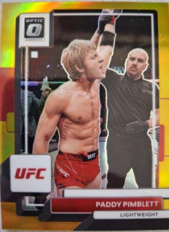 Paddy Pimblett 2023 Panini Donruss Optic UFC Base #96 Gold