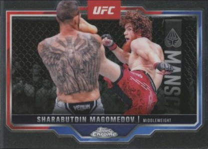 Shara Magomedov 2025 Topps Chrome UFC Base #12 Black RayWave
