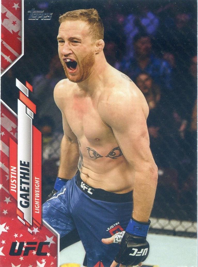 Justin Gaethje 2020 Topps UFC Base #35 Independence Day