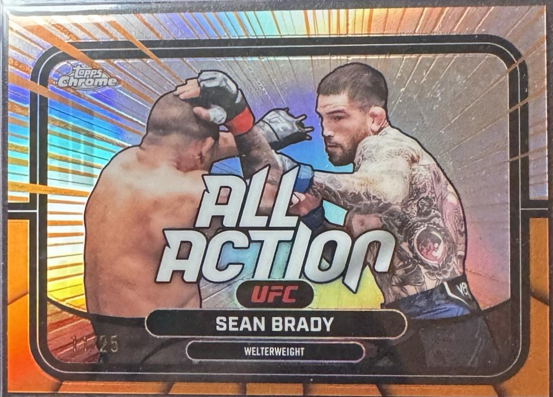 Sean Brady 2026 Topps Chrome UFC All-Action #AA-32 Orange Refractor
