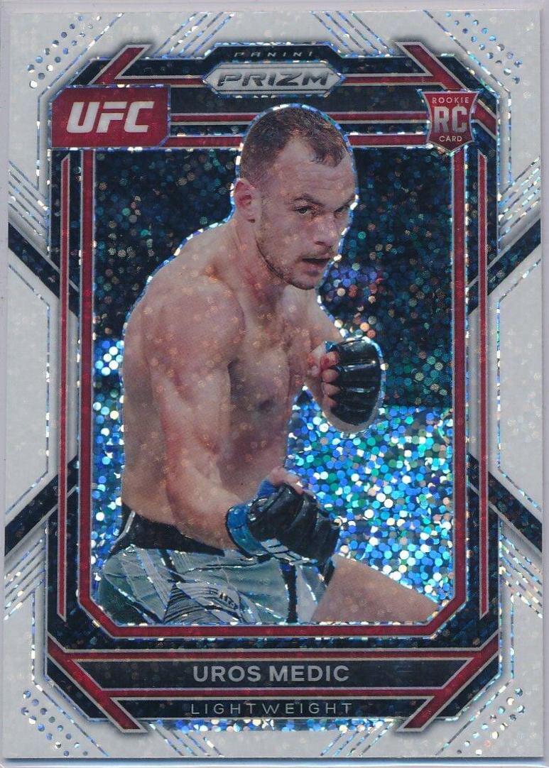 Uros Medic 2023 Panini Prizm UFC Base #158 White Sparkle
