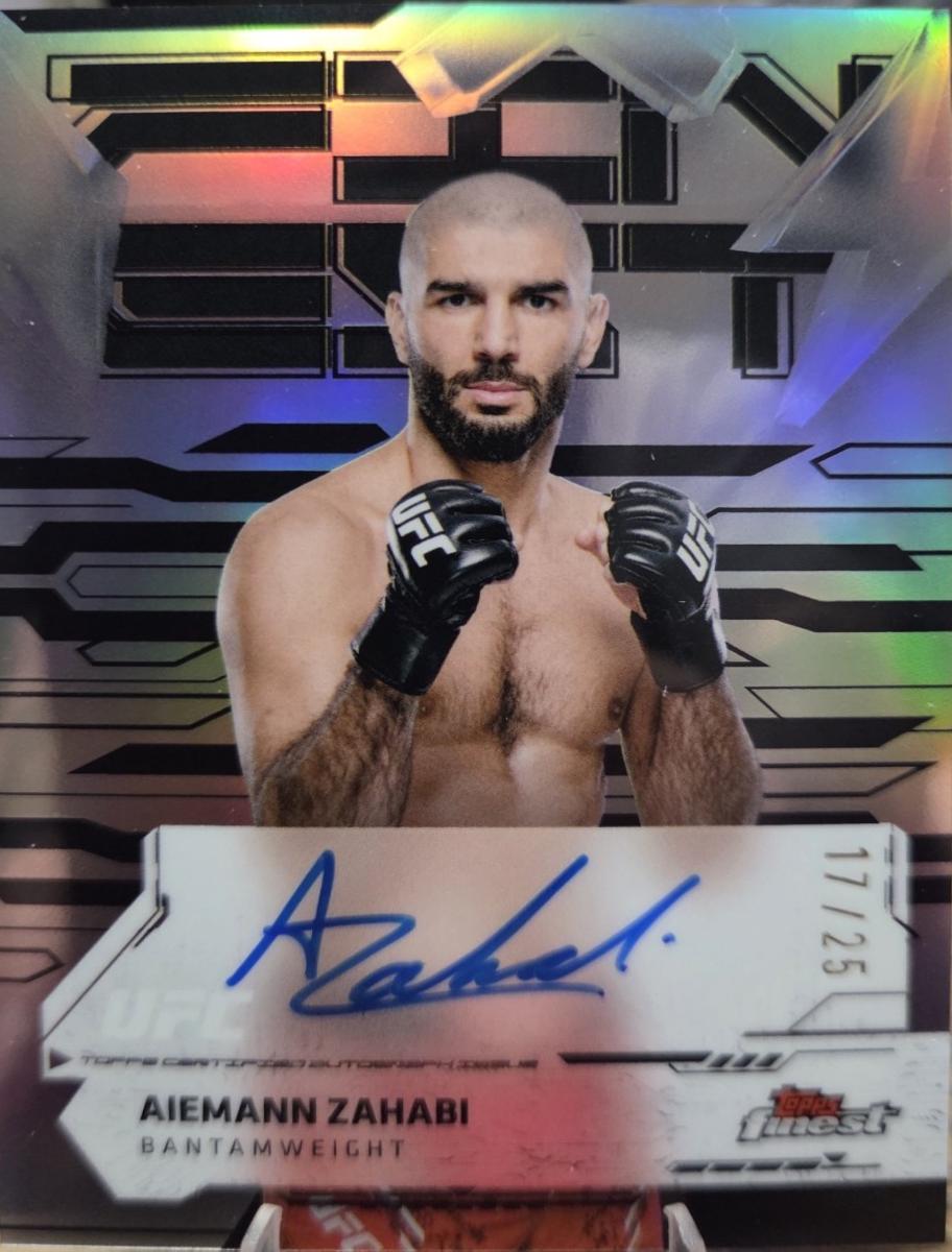 Aiemann Zahabi 2025 Topps Finest UFC Finest Autographs #FA-AZ Black Refractor