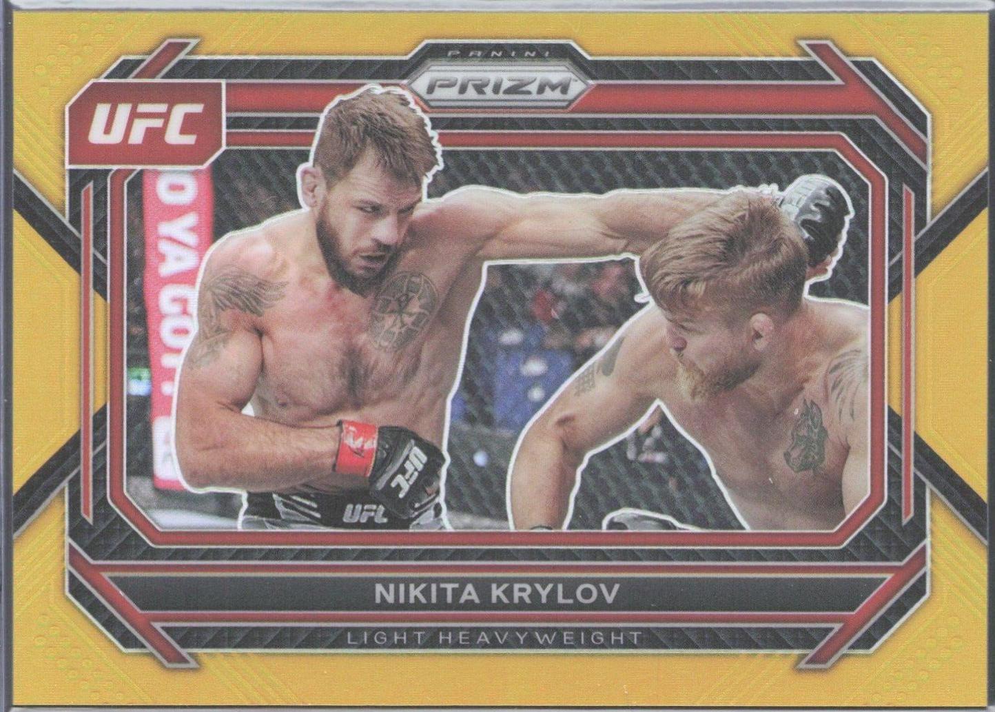 Nikita Krylov 2023 Panini Prizm UFC Base #49 Gold