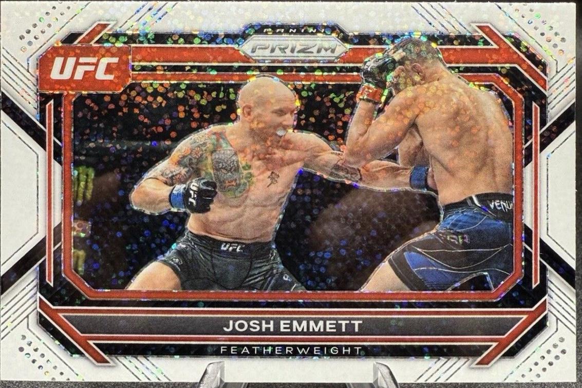 Josh Emmett 2023 Panini Prizm UFC Base #94 White Sparkle