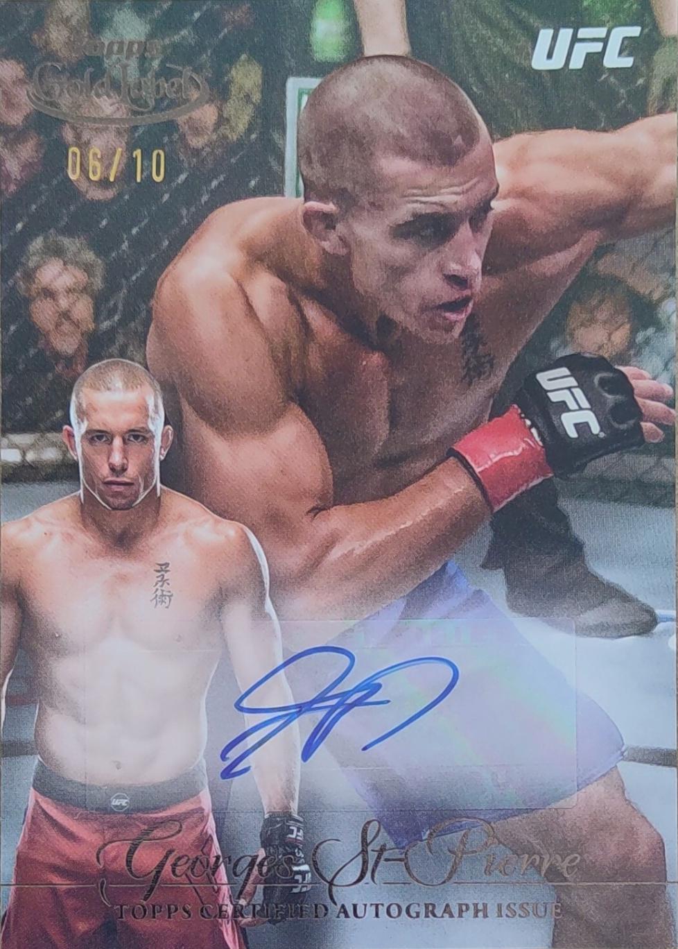 Georges St-Pierre 2024 Topps Gold Label UFC Gold Label Autographs #GLA-GSP Black