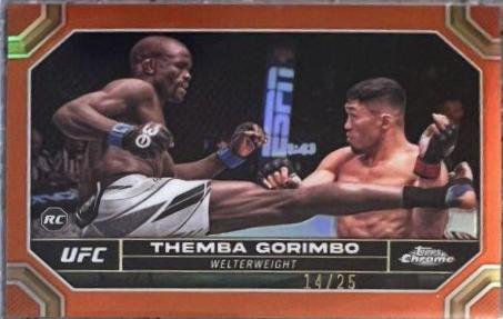 Themba Gorimbo 2024 Topps Chrome UFC Chrome Rookie Autographs #CRA-TGO Orange Refractor