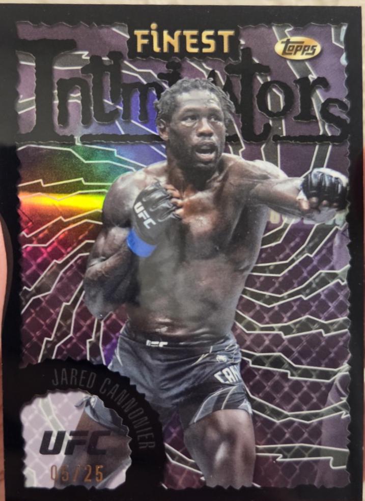 Jared Cannonier 2024 Topps Finest UFC Intimidators #INT-16 Black Refractor