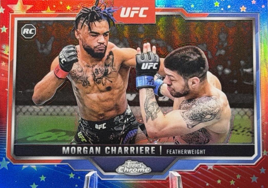 Morgan Charriere 2025 Topps Chrome UFC Base #37 Red & Blue Refractor
