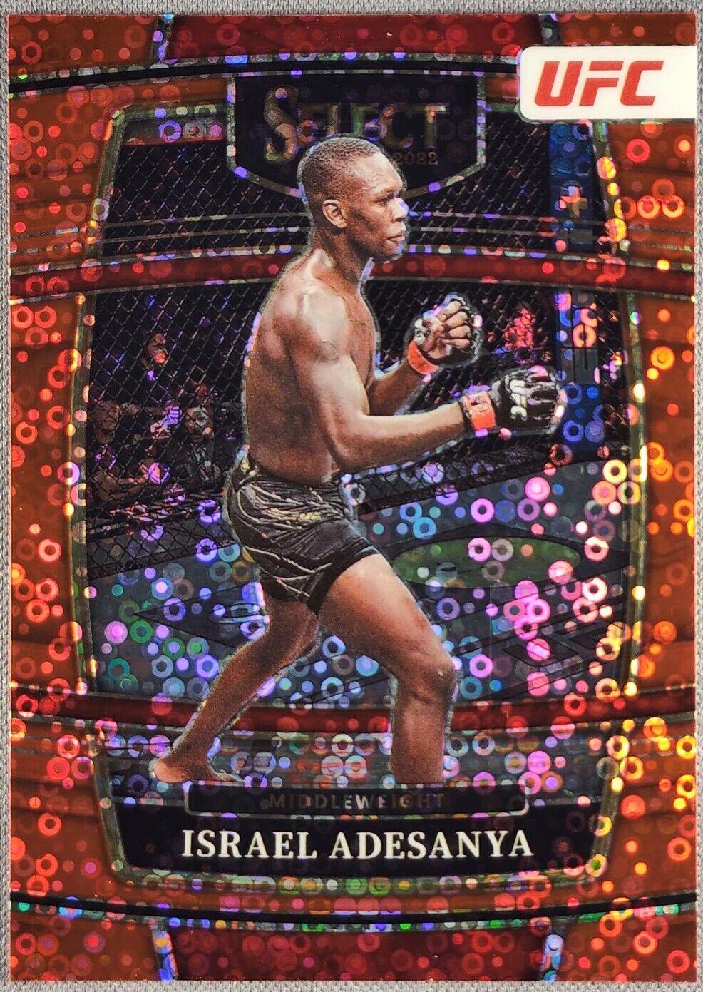 Israel Adesanya 2022 Panini Select UFC Concourse #25 Red Disco
