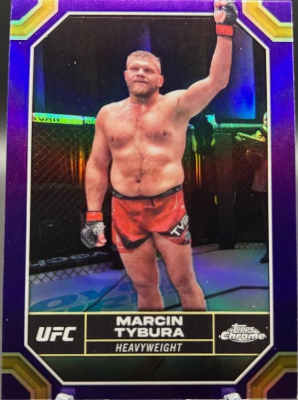 Marcin Tybura 2024 Topps Chrome UFC Base #122 Purple Refractor