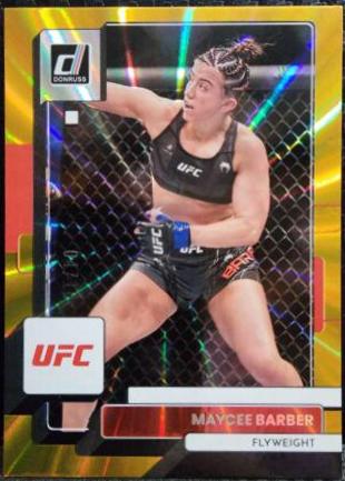 Maycee Barber 2023 Panini Donruss UFC Base #155 Gold Laser