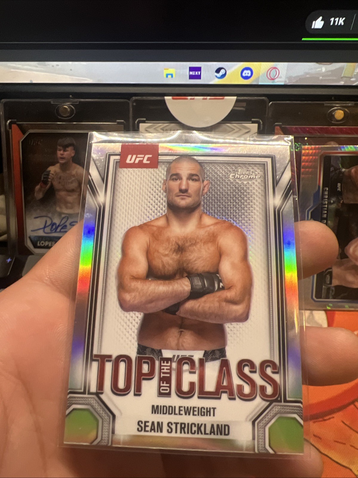 Sean Strickland 2025 Topps Chrome UFC Top of the Class #TTC-5 Refractor