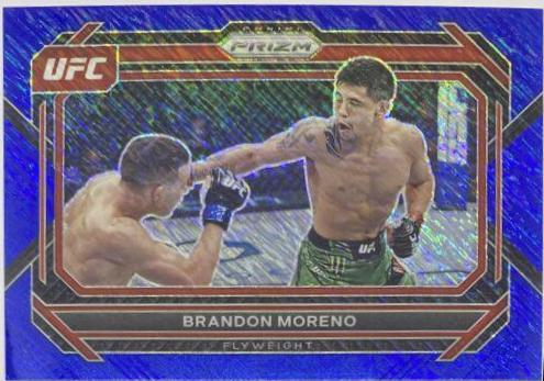 Brandon Moreno 2023 Panini Prizm UFC Base #38 Blue Shimmer