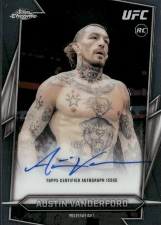 Austin Vanderford 2026 Topps Chrome UFC Base Autographs #BAV-AU Orange Geometric Refractor