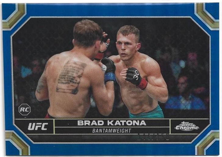 Brad Katona 2024 Topps Chrome UFC Base #1 Blue Refractor
